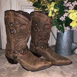🧡 Crush by Durango Brown Leather Cowboy Boot